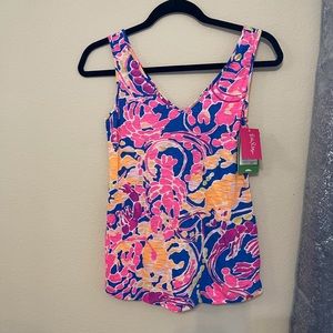 SUMMERTIME SLEEVELESS LILLY PULITZER GIGI TOP SIZE XXS NWT!
